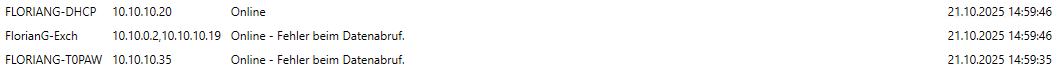 Fehler beim Datenabruf